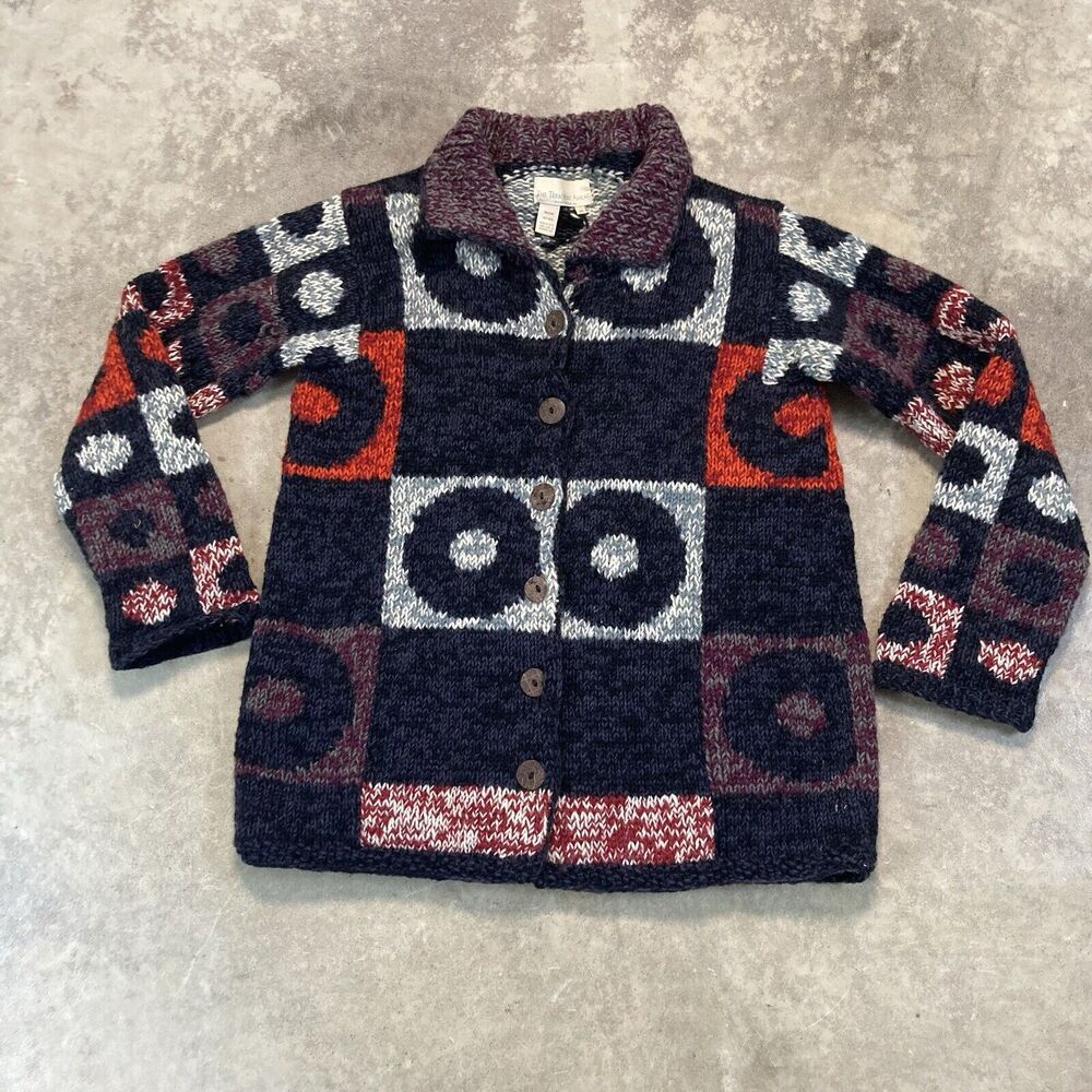 Territory Ahead Sweater Mens‎ Medium Wool Valentine Abstract Geo Multicolor
